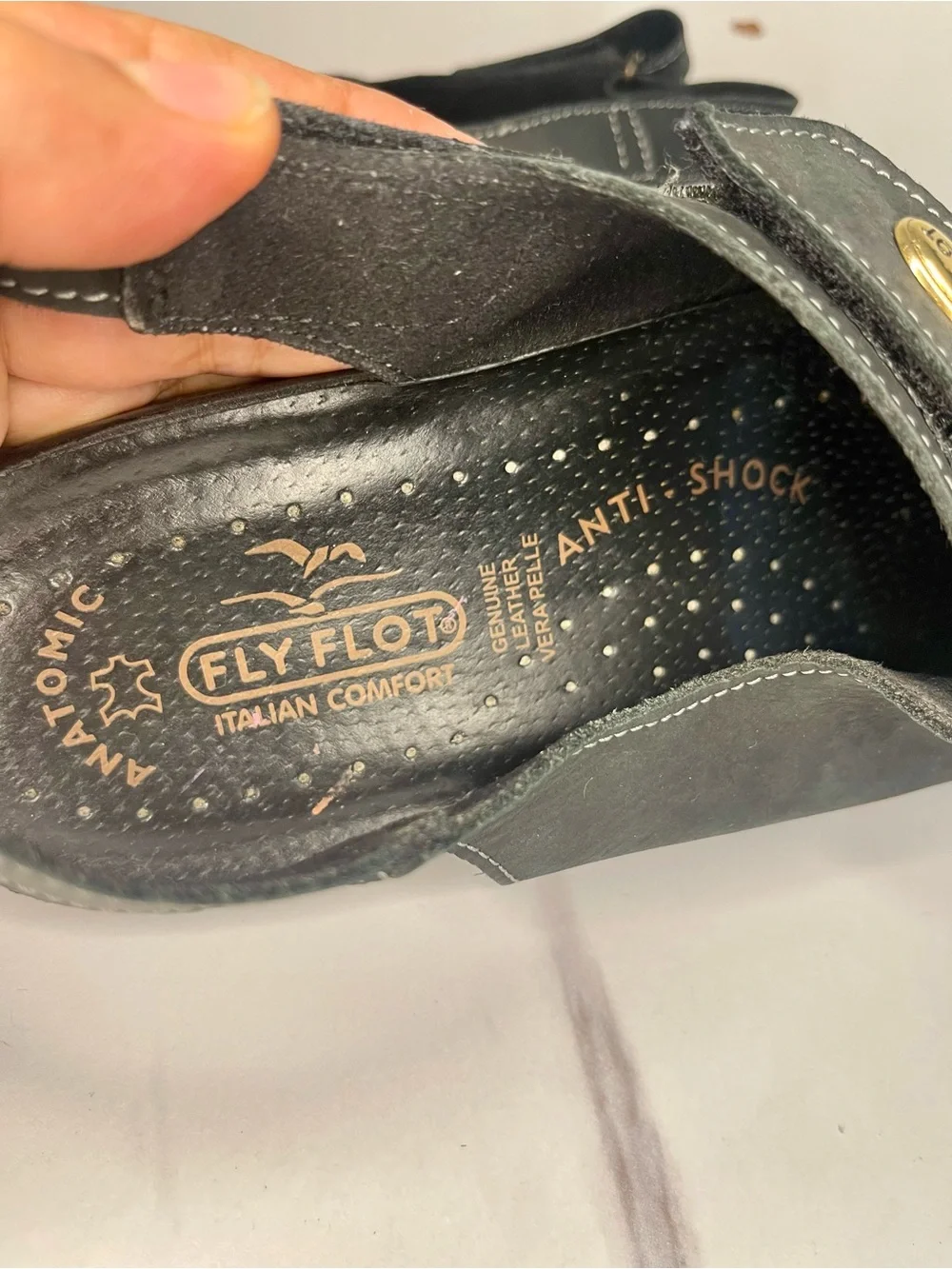 Fly Flot Fully Adjustable Sandals Size 41 / 9.5 Comfort Ortho Shoes, Italy